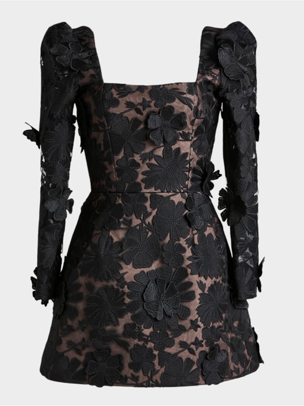 HELSI | ✨NEW✨ Ellen Embroidered Lace-Up Mini Dress in Black - Picture 3 of 5